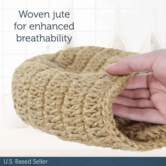 Potted Pans Wall Hanging Fruit Baskets for Kitchen - Jute Onion Hanging Basket {6}