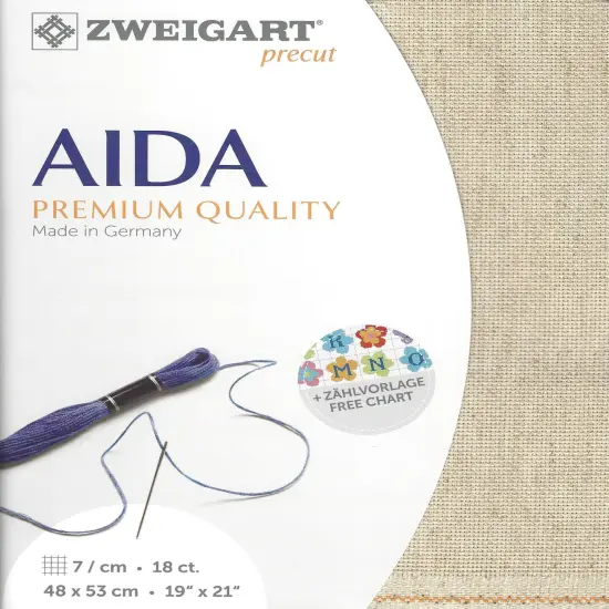 Zweigart Precut Rustico-Aida 18 count Wheat {1}