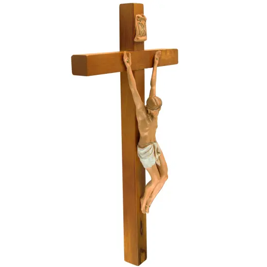 Roman Fontanini Wooden Crucifix Wall Cross - 12" Brown {3}