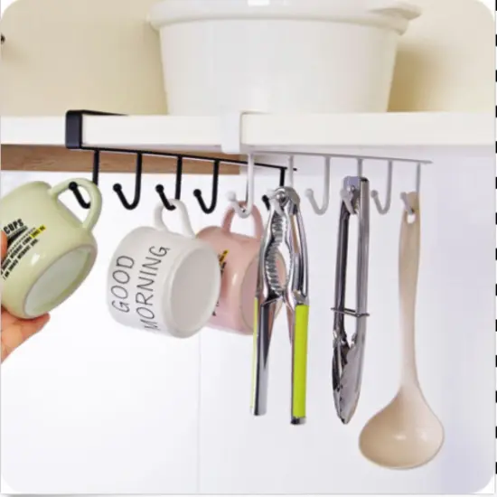 Kitcheniva 6 Hook Holder Hang Cabinet Shelf Rack Organizer {4}