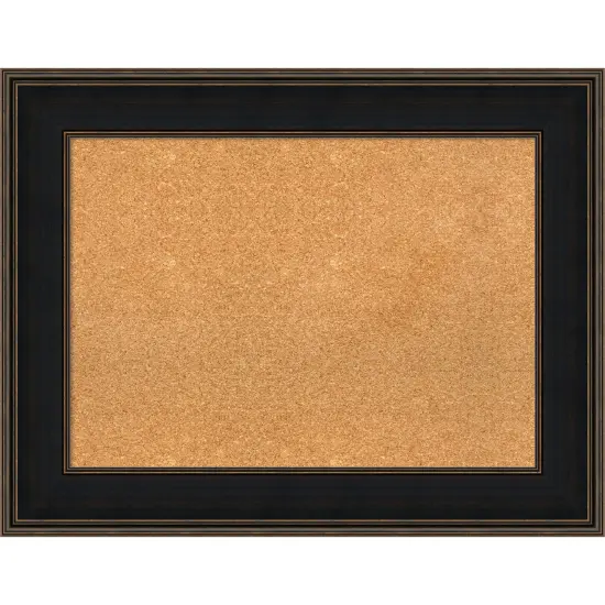 Mezzanine Espresso Wood Framed Corkboard, Natural Cork {1}