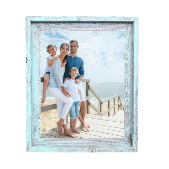 Rustic Farmhouse Signature Series Reclaimed Wood Picture Frame Blue {5}