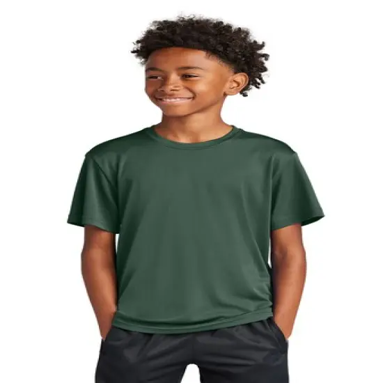 Sport-Tek&reg; Youth Crewneck Short Sleeve PosiCharge Competitor Tee Forest green {1}
