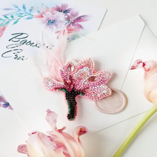 Bead Embroidery Decoration Kit Delicate magnolia {1}