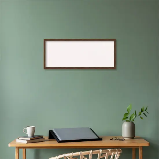 Carlisle Narrow Wood Framed Corkboard, White Cork Brown {6}
