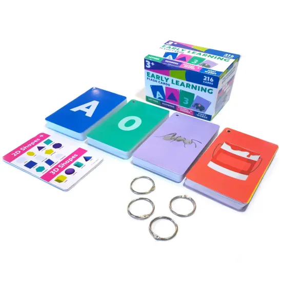 Carson Dellosa 216 Toddler Flash Cards, Sight Words, Alphabet, Numbers, Colors and Shapes Flashcards Ages 4 and Up, Phonics and Math Manipulatives, Kindergarten and Preschool Learning Activities {1}