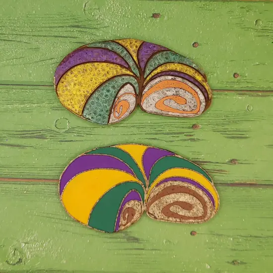 Mardi Gras King Cake Silicone Freshie Mold - Raised Lines {3}