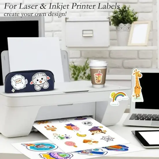 Mailing Address Labels for Laser/Inkjet Printer 1" x 2 5/8" White {4}