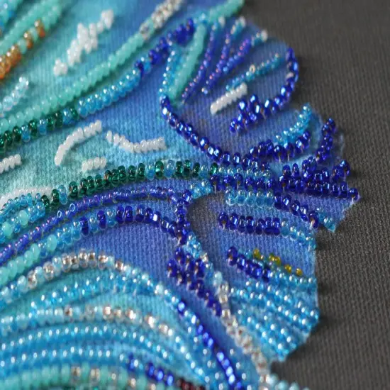 Bead Embroidery Kit - Blue gold {6}
