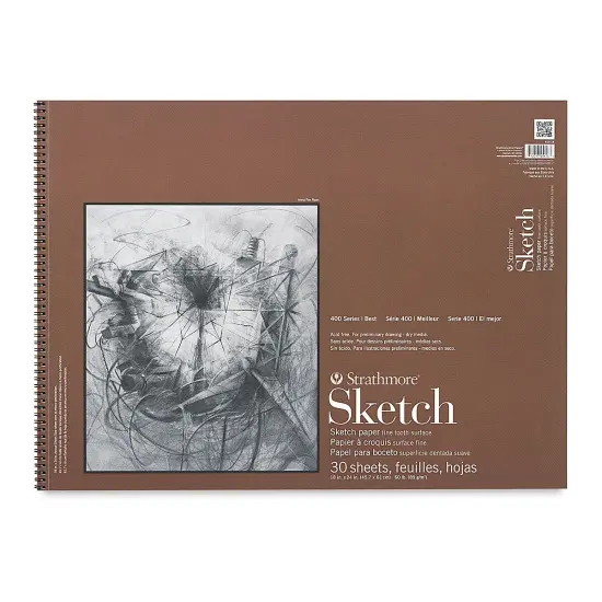 Strathmore 400 Series Sketch Pad - 18" x 24", Spiral Bound, Top, 30 Sheets {1}