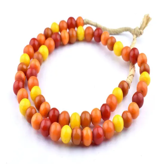 The Bead Chest Mixed Kenya Amber Resin Beads 12mm African Multicolor Round Large Hole 29 Inch Strand Handmade {3}