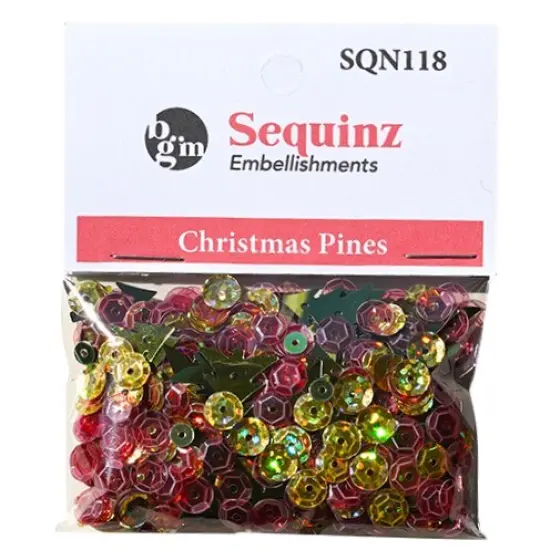 Buttons Galore Loose Sequin Assortments for Craft - 5,000 Pieces 45 Grams Christmas pines {1}