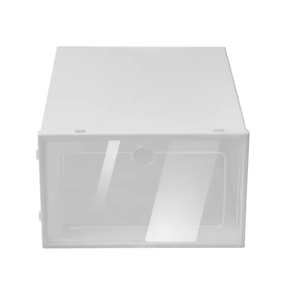 24PCS Foldable Drop Front Shoe Box Transparent Stackable Organizer Storage {2}