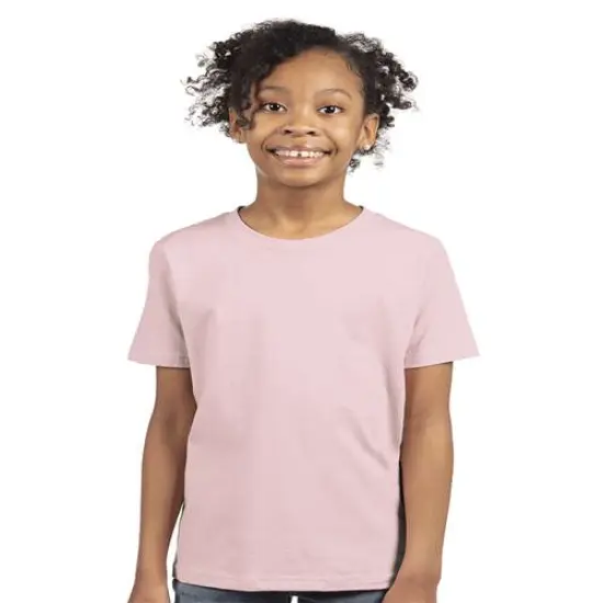 Next Level&reg; Youth Cotton Crewneck Short Sleeve T-Shirt Light pink {1}