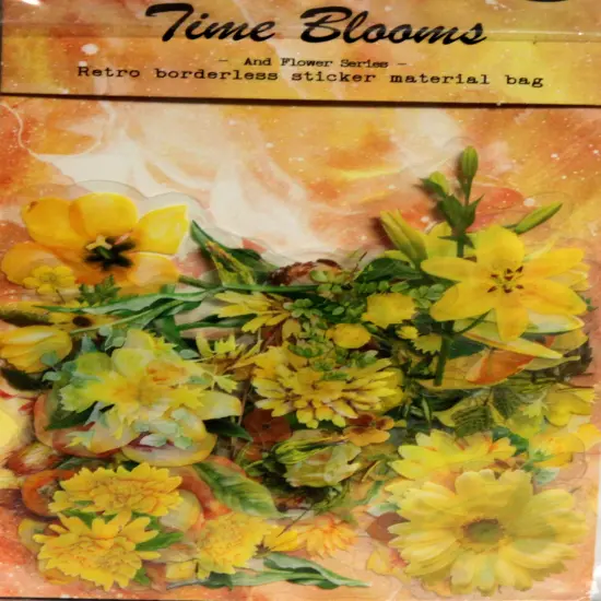 Time Blooms Clear Flower Stickers {1}