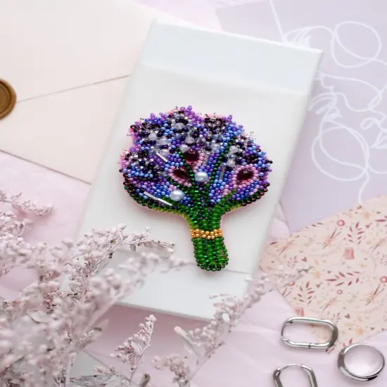 Bead Embroidery Decoration Kit Lavender {1}