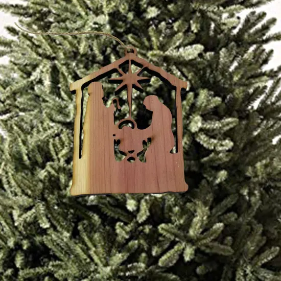 Baby Jesus - Cedar Ornament {3}
