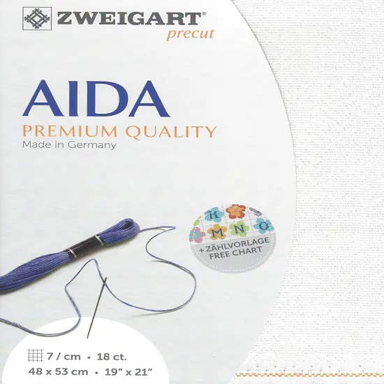 Zweigart Precut Fein-Aida 18 count Snow Glitter {1}