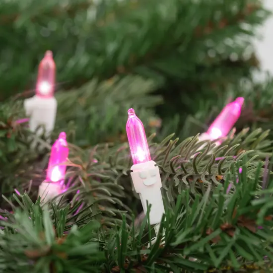 Northlight LED Mini Christmas Lights - Pink - 16.25' White Wire - 50ct {4}