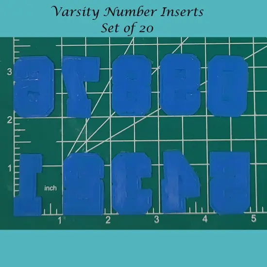 Varsity Number Inserts for any Silicone Freshie Mold {1}