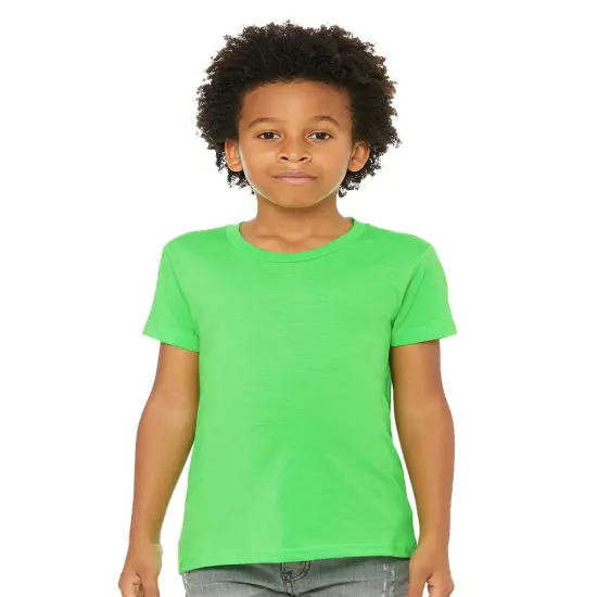 BELLA + CANVAS&reg; Youth CVC Jersey Crew Neck Short Sleeve Tee - 3001YCVC Neon green {1}