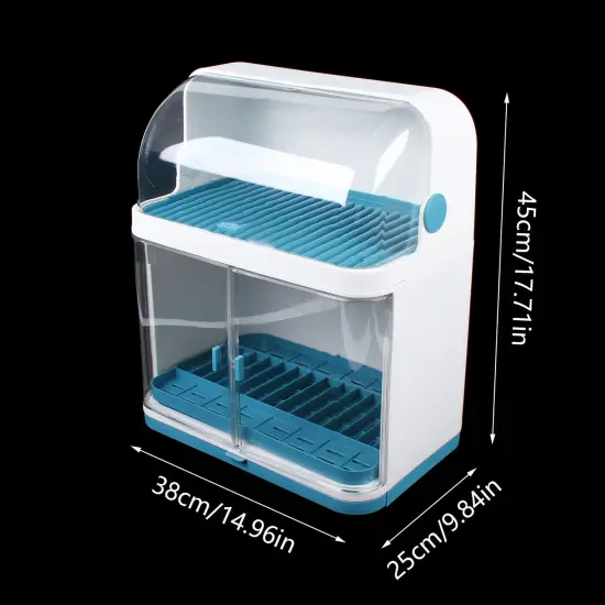 Kitcheniva 2-Layer Kitchen Dish Rack With Cover {3}