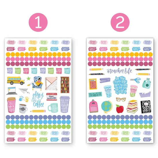 bloom daily planners Sticker Sheets, Teacher Planner Stickers V2 {5}