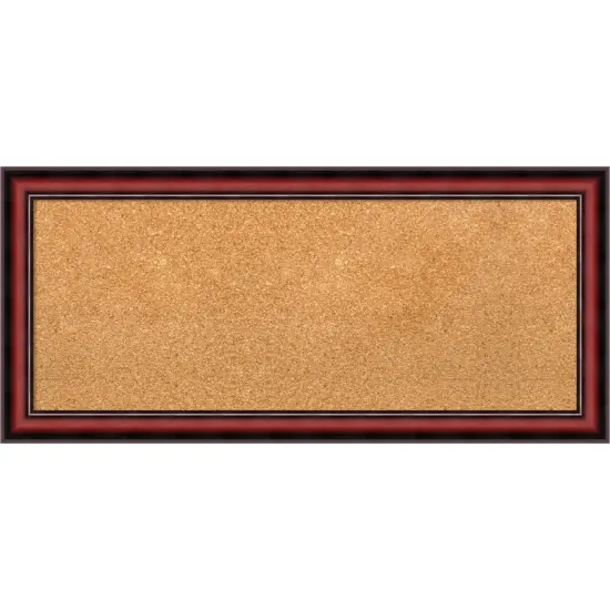 Rubino Cherry Scoop Wood Framed Corkboard, Natural Cork {1}