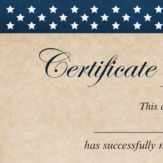 Great Papers! Stock Fill-In Certificates Patriotic, Completion, 8.5" x 11", Not Printer Compatible, 25 Count {2}