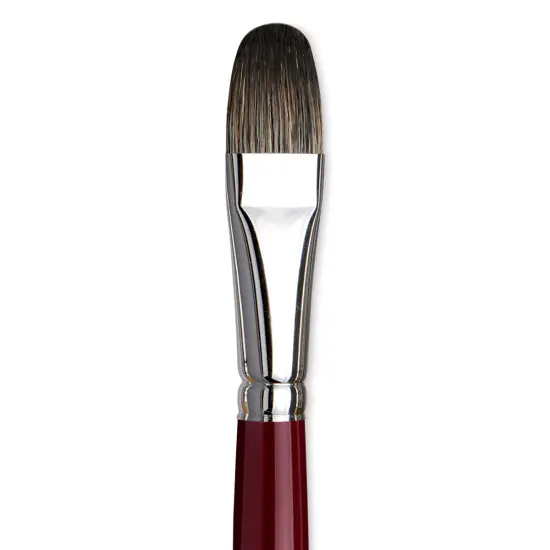 Da Vinci Black Sable Brush - Regular Filbert, Long Handle, Size 18 {1}
