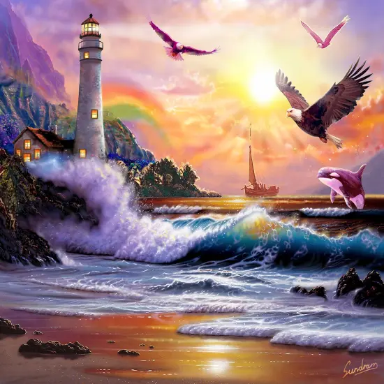 Sunsout Eagle Bay 1000 pc Jigsaw Puzzle 70735 {1}