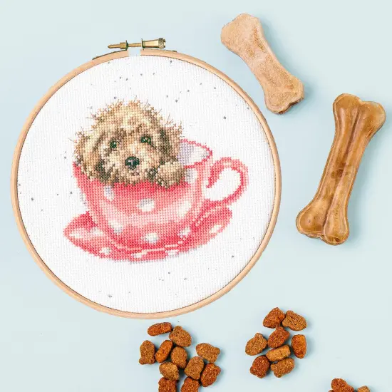 Teacup Pup XHD119P Counted Cross Stitch Kit {2}