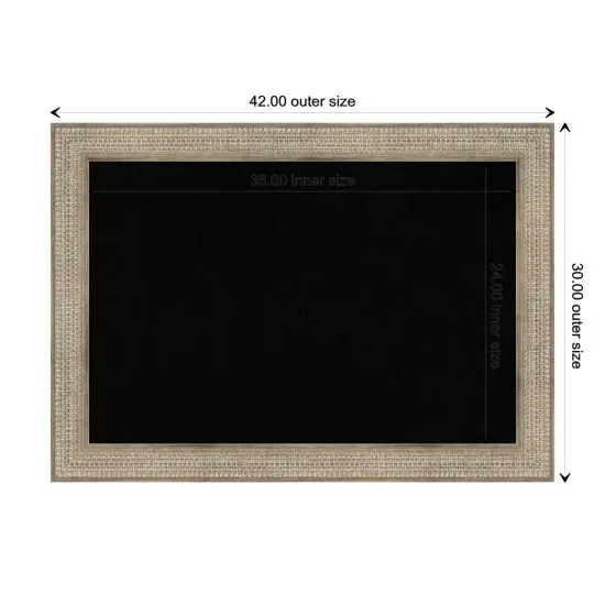 Trellis Wood Framed Corkboard, Black Cork Trellis Silver {3}