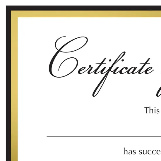 Great Papers! Certificate of Completion Fill-In, Black and Gold Border, 8.5" x 11", Printer Compatible, 15 count {2}
