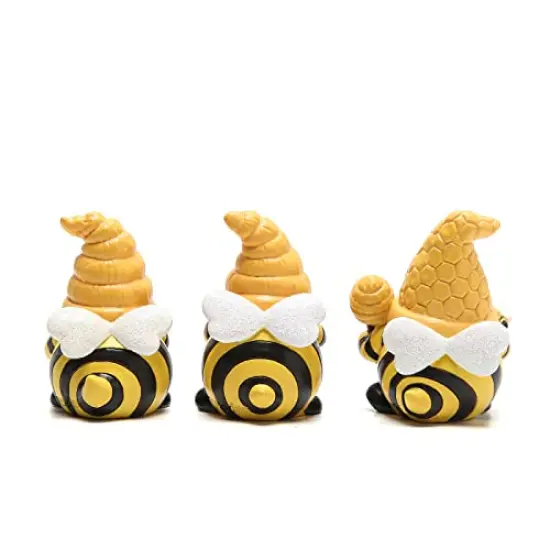 3 Pieces Bumble Bee Spring Gnome Decorations Honey Bee Gnomes Ornaments World Bee Day Decorations Gifts Fall Thanksgiving Gnomes Figurines Honey Bee Birthday Party Decor {6}