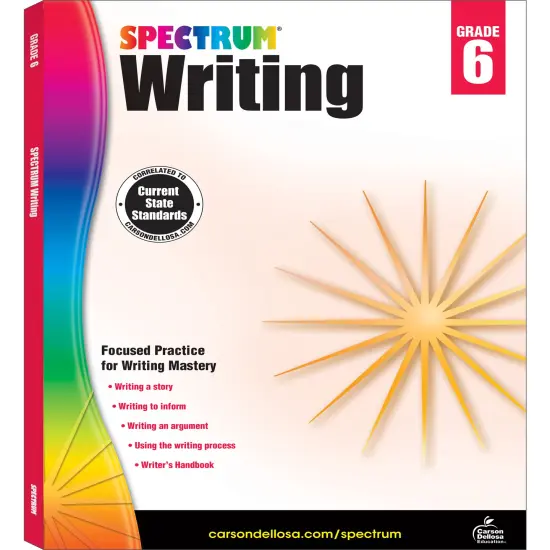 Spectrum Grade 6 Writing Workbook, Learn to Write a Story, to Inform, an Argument, Handwriting Practice for Kids 11-12, Classroom or Homeschool Curriculum {1}
