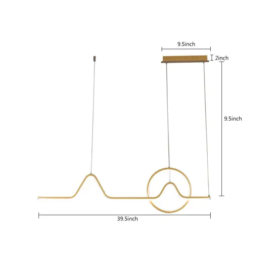 Kitcheniva Modern Island Pendant Lamp Chandelier With Remote {3}