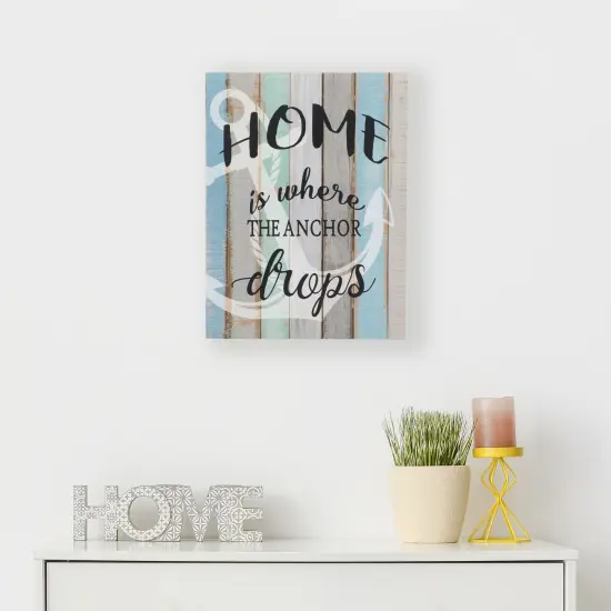 Northlight 16" Home is Where the Anchor Drops Wall Sign Multi {3}