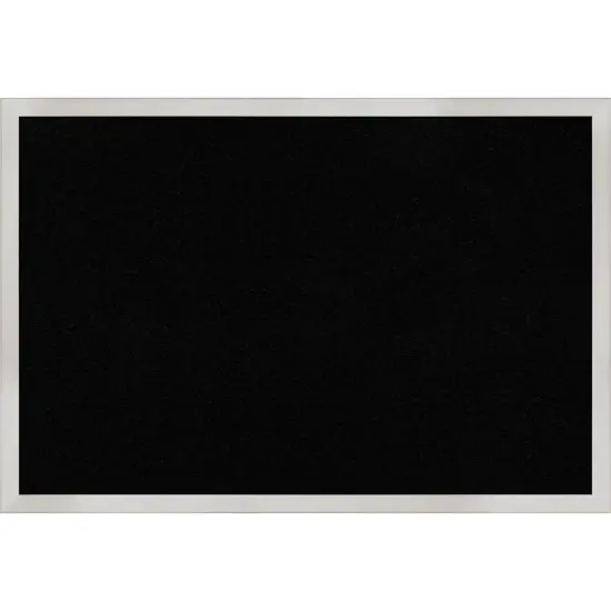 Svelte Wood Framed Corkboard, Black Cork Svelte Silver {1}