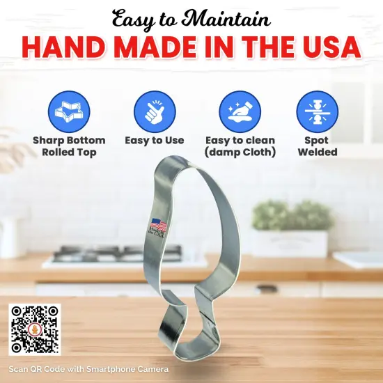 CookieCutter.Com Brand Morel Mushroom Cookie Cutter 4 in B0994, Tin Plate Steel, Handmade in USA {6}