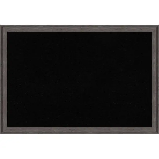 Florence Framed Corkboard, Black Cork Florence Pewter {1}
