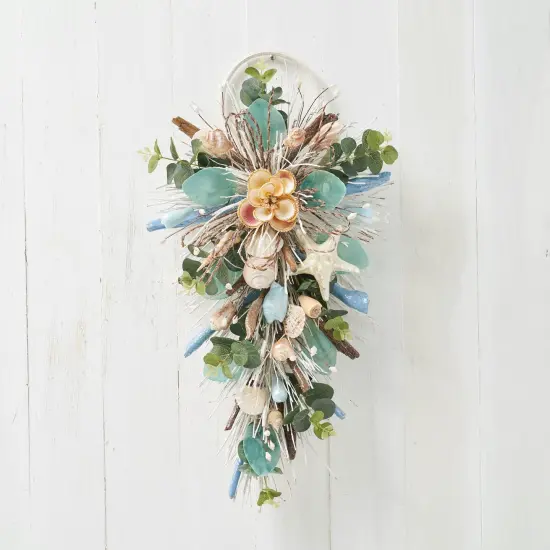 Handcrafted Capiz Coastal Shells Swag {1}