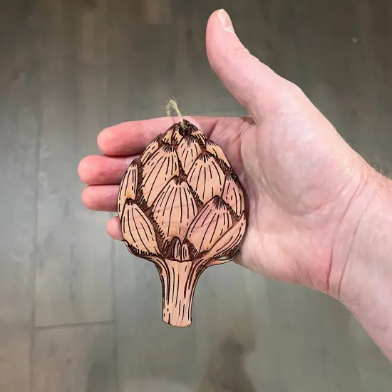 Artichoke - Cedar Ornament {3}