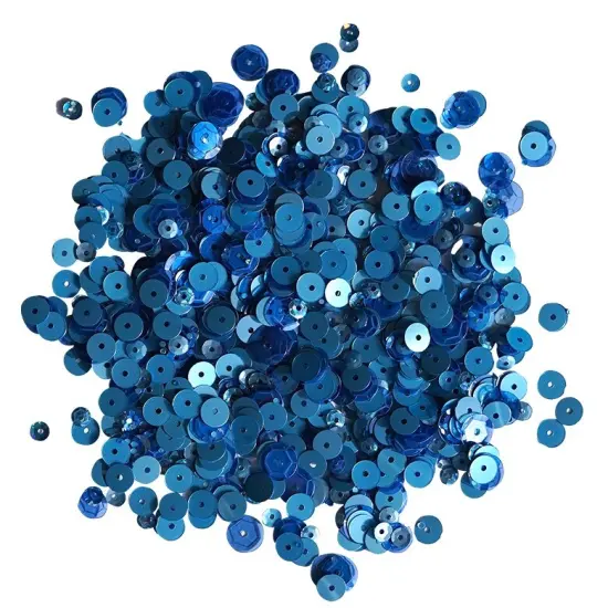 Buttons Galore Loose Sequin Assortments for Craft - 5,000 Pieces 45 Grams Blue jeans {2}