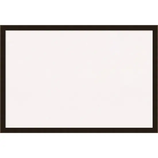 Espresso Brown Wood Framed Corkboard, White Cork {1}