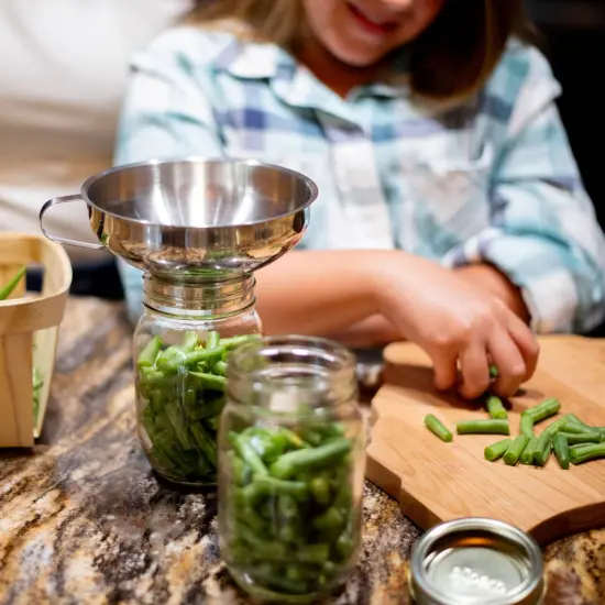 Lehman's Canning Funnel Regular and Wide Mouth Stainless Steel Removable Spout {4}