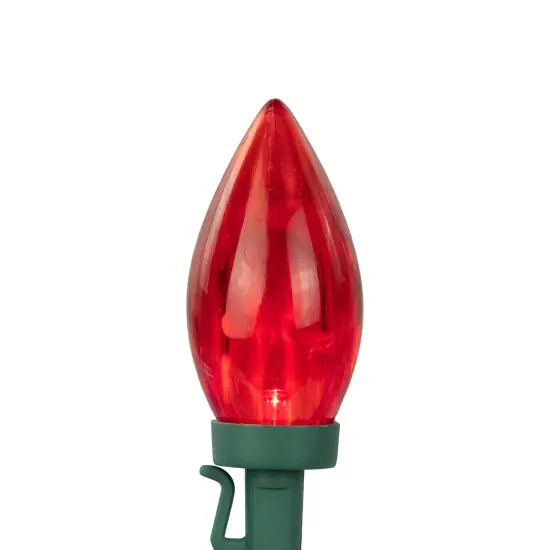 Northlight LED C9 Christmas Lights - Red and Pure White - 16' Green Wire - 25ct {6}