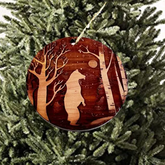 CEDAR Winter Polar Bear - CEDAR Ornament {4}