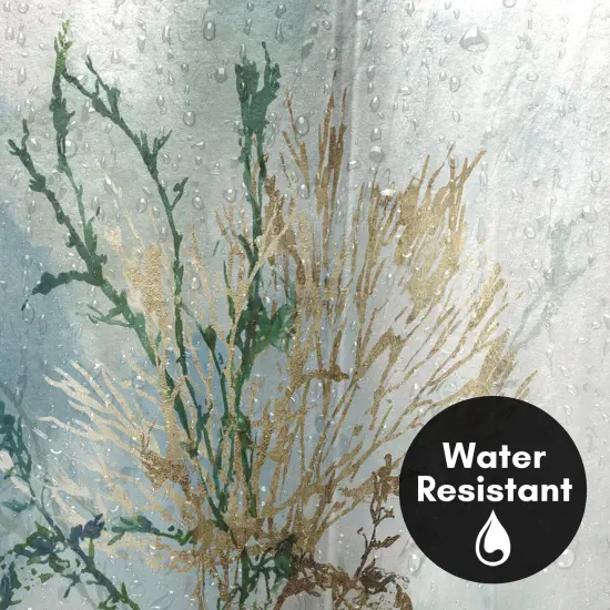 Americanflat 71" x 74" Shower Curtain, Green Coral II by PI Creative Art {3}