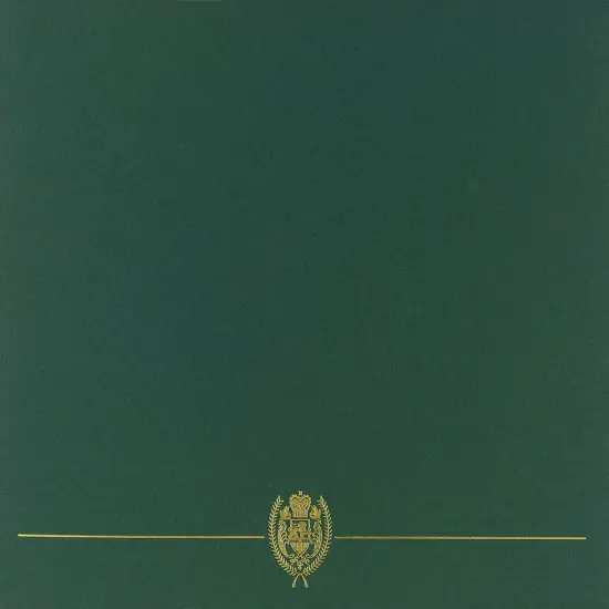 Great Papers! Classic Certificate Cover with Gold Foil Crest, Hunter Green, 12" x 9.375"(folded) with Die-Cuts for 8.5" x 11" Documents, 5 Count {1}